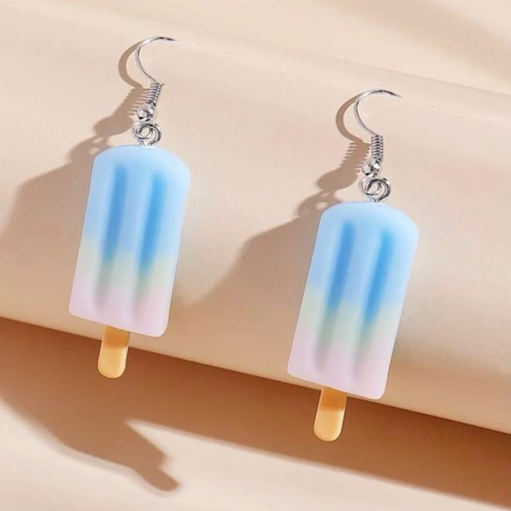 Rainbow Pastel Popsicle Summer Vacation Blue Yellow Pink Ice Cream Kawaii Dangle